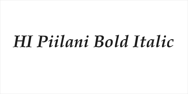 HI Piilani Bold Italic Logo