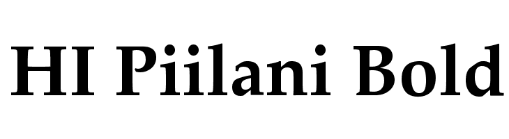 HI Piilani Bold Font
