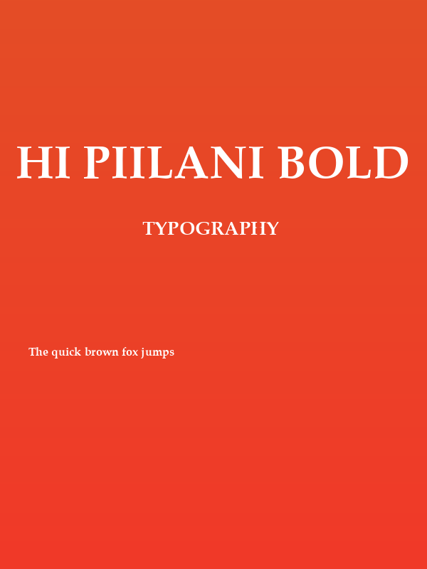 HI Piilani Bold Poster
