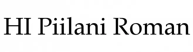 HI Piilani Roman  baixar fontes gratis