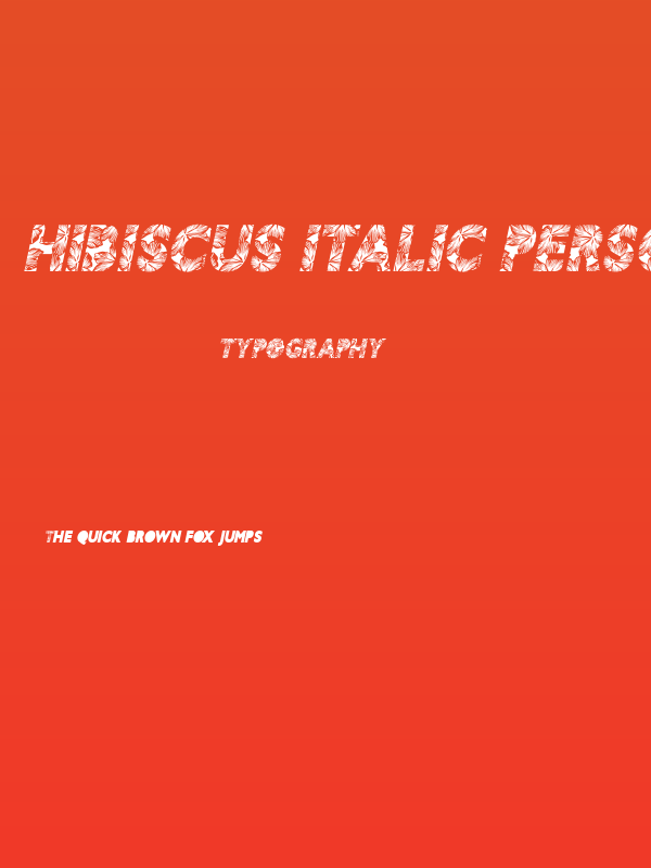 HIBISCUS ITALIC PERSONAL USE Bold Italic Poster