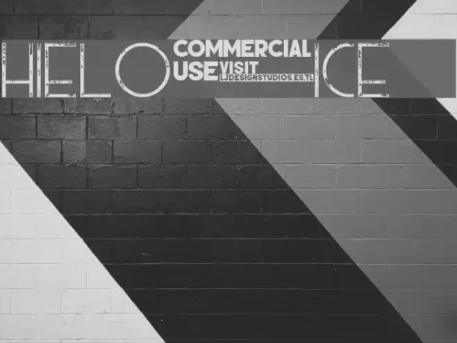 HIELO ice Font examples