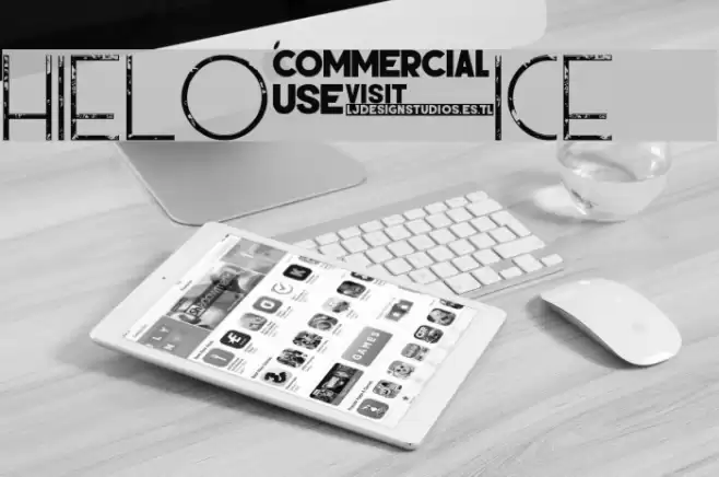 HIELO ice Font examples