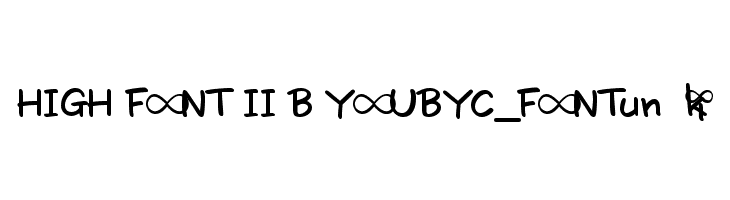 HIGH FONT II B YOUBYC_FONTunik Font