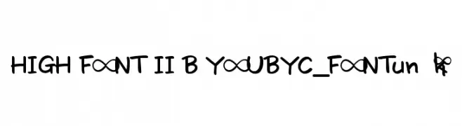 HIGH FONT II B YOUBYC_FONTunik  Frei Schriftart Herunterladen