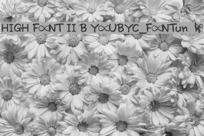 HIGH FONT II B YOUBYC_FONTunik Font examples