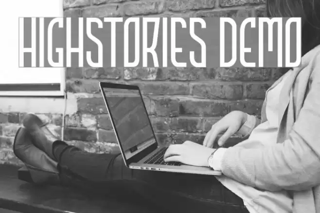 HIGHSTORIES Demo Font examples