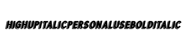 HIGHUP ITALIC PERSONAL USE Bold Italic  免费字体下载