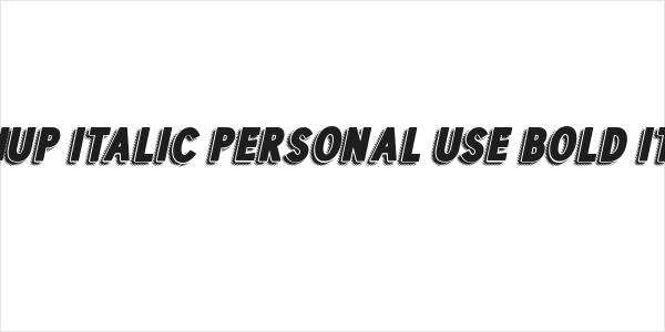 HIGHUP ITALIC PERSONAL USE Bold Italic Logo