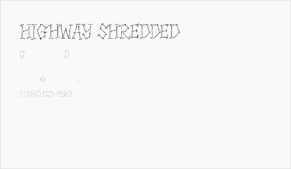HIGHWAY SHREDDED Business Card