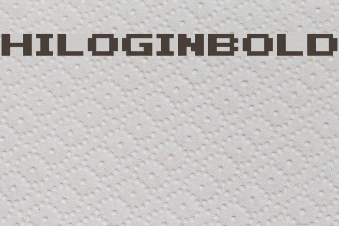 HILOGINBOLD Font examples