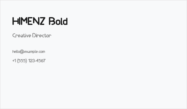 HIMENZ Bold Business Card
