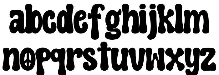 HIPPIE GROOVY Font LOWERCASE