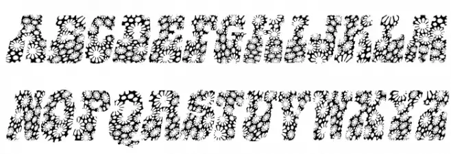 HIPPIES FLOWERS ITALIC PERSONAL USE Bold Italic 字体 大写