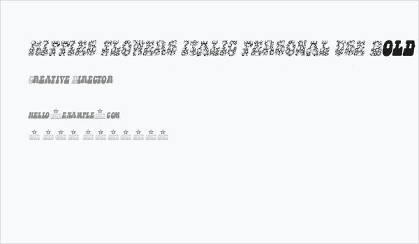 HIPPIES FLOWERS ITALIC PERSONAL USE Bold Italic Business Card