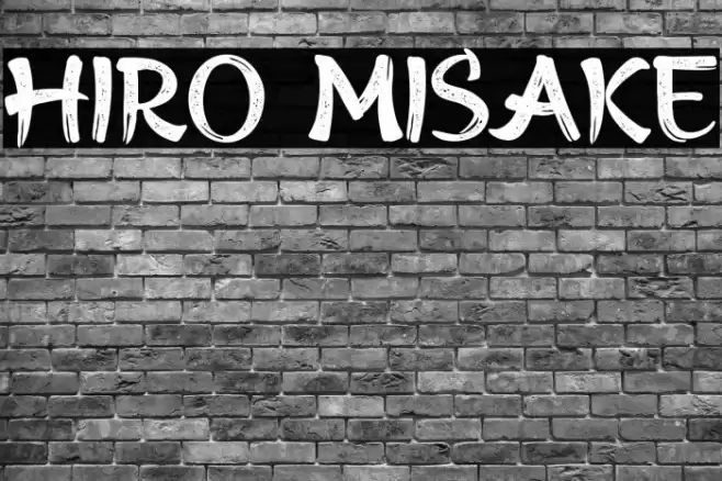 HIRO MISAKE Font examples