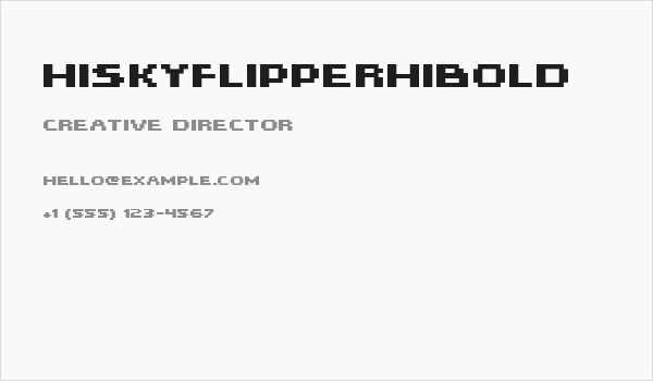 HISKYFLIPPERHIBOLD Business Card