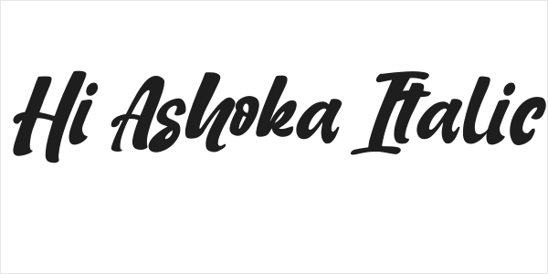 Hi Ashoka Italic Logo