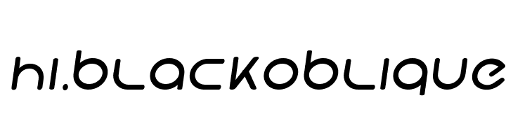 Hi. Black Oblique  Free Fonts Download