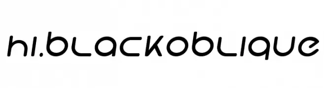 Hi. Black Oblique  Descarca Fonturi Gratis
