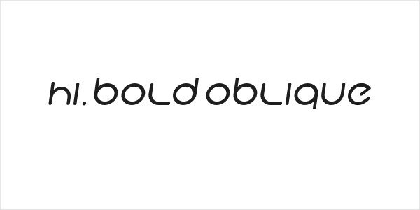 Hi. Bold Oblique Logo