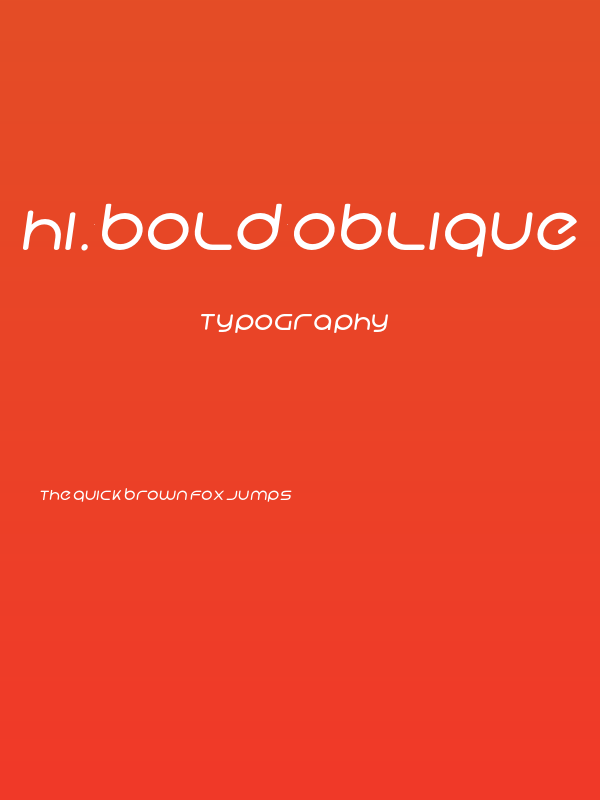 Hi. Bold Oblique Poster