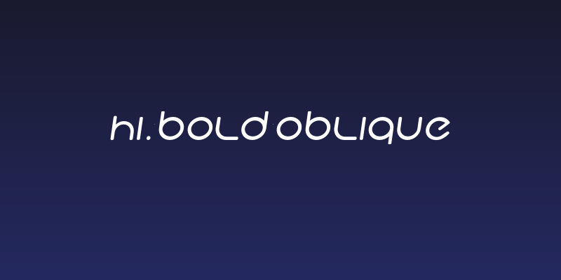Hi. Bold Oblique Social Header