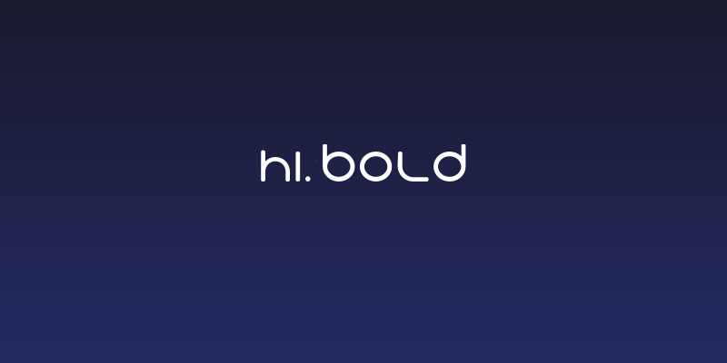 Hi. Bold Social Header