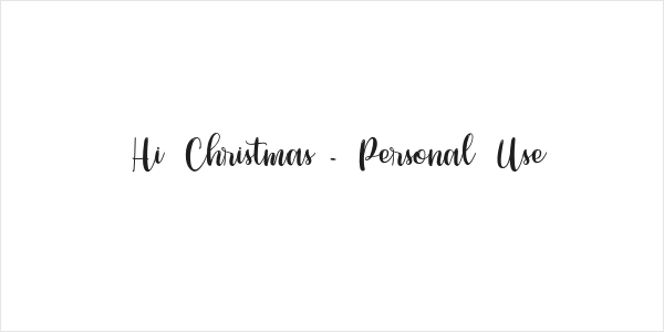 Hi Christmas - Personal Use Logo