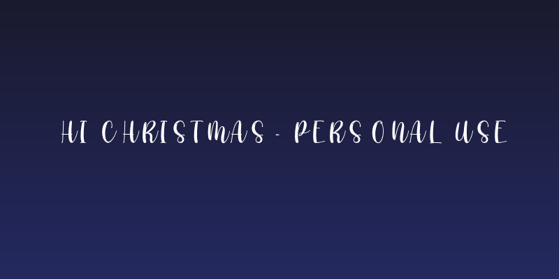 Hi Christmas - Personal Use Social Header
