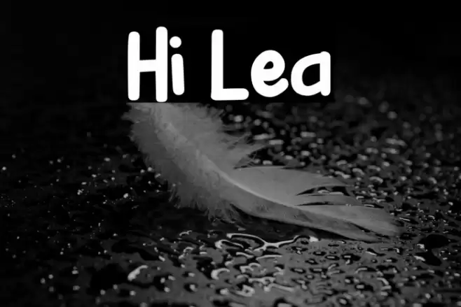 Hi Lea Font examples