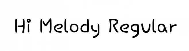 Hi Melody Regular  Frei Schriftart Herunterladen