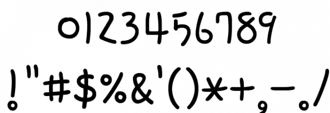 Hi Melody Regular Font OTHER CHARS