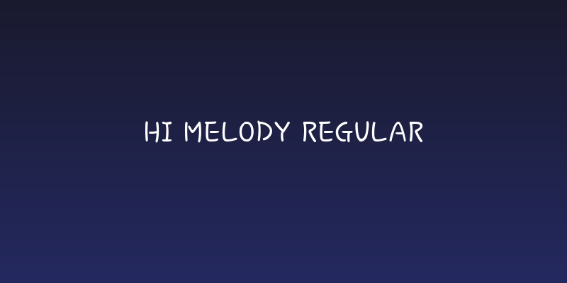 Hi Melody Regular Social Header