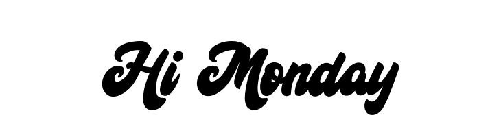 Hi Monday  フリーフォントのダウンロード