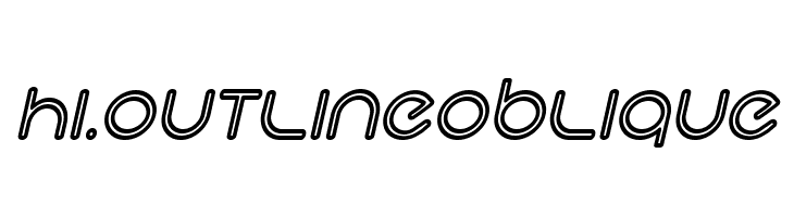 Hi. Outline Oblique  font caratteri gratis