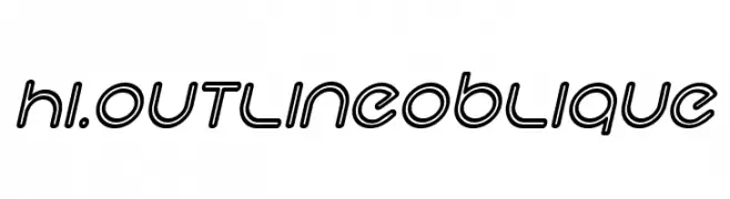 Hi. Outline Oblique  Descarca Fonturi Gratis