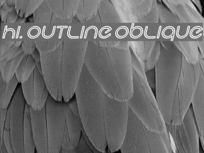 Hi. Outline Oblique Font examples