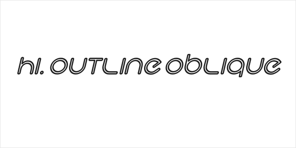 Hi. Outline Oblique Logo
