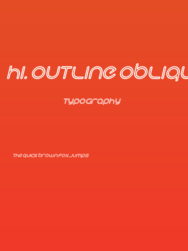 Hi. Outline Oblique Poster