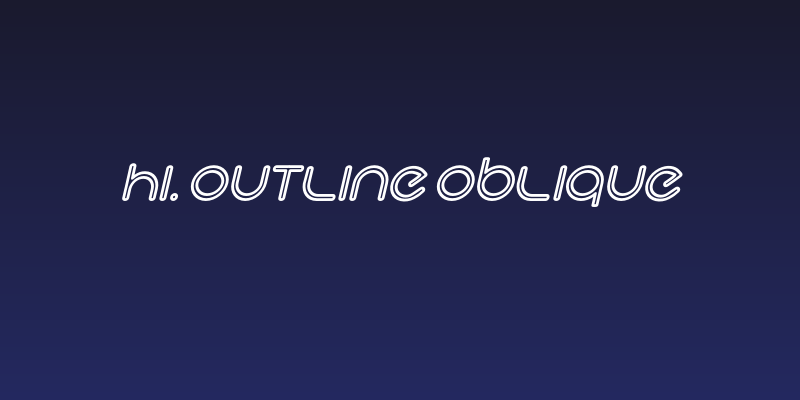 Hi. Outline Oblique Social Header