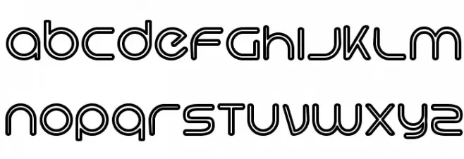 Hi. Outline Schriftart Groß
