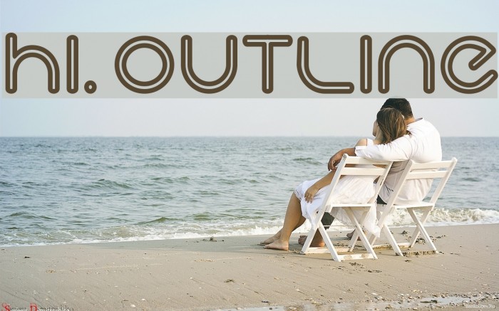 Hi. Outline Font examples
