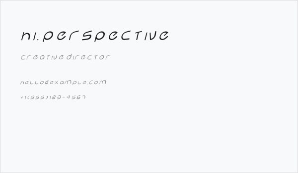 Hi. Perspective Business Card