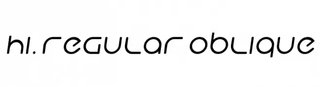 Hi. Regular Oblique  Frei Schriftart Herunterladen