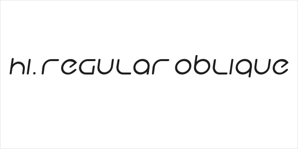 Hi. Regular Oblique Logo