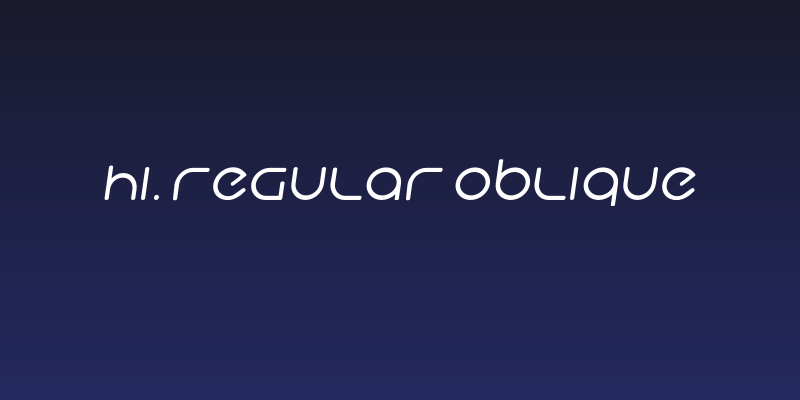 Hi. Regular Oblique Social Header