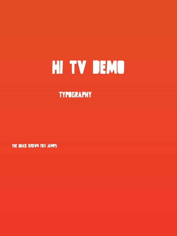Hi TV DEMO Poster