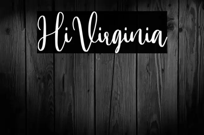 HiVirginia Font examples