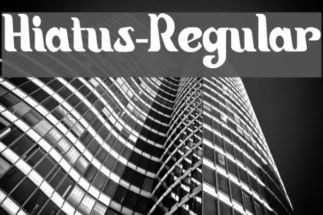 Hiatus-Regular Font examples